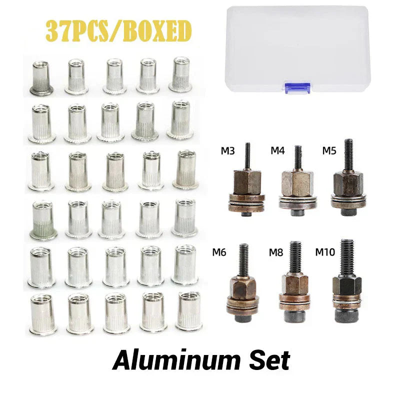 š„Hot Promotion 50% OFFš„Threaded Insert Nut Rivet Nuts Set with Flat Head