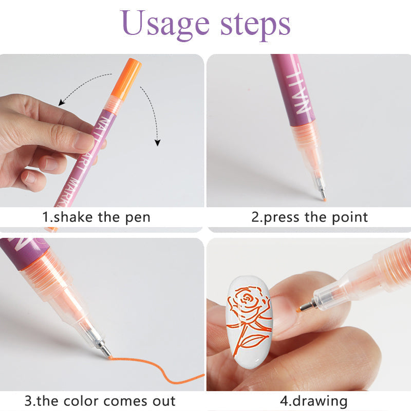 🎁Hot Sale 50% OFF⏳12 Colors Nail Art Pens Set
