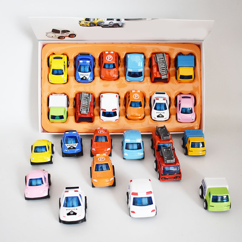 12-Piece Mini Alloy Pull-Back Car Set