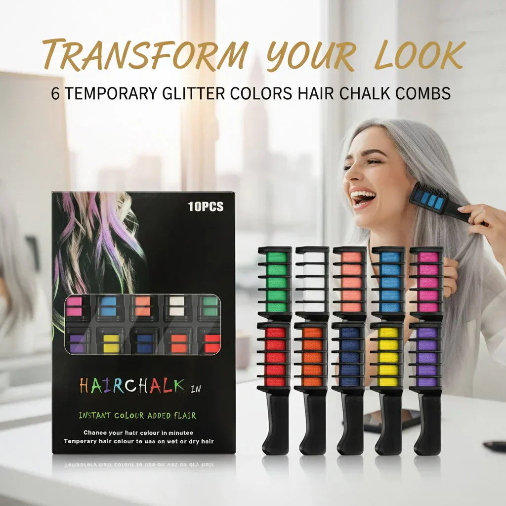 🎅Christmas Pre-sale-50% OFF✨Temporary Hair Dye Chalk Comb- Cruelty Free