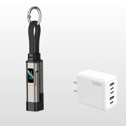 🔥HOT SALE50% OFF🔥4-in-1 Digital Display Keychain Charging Cable