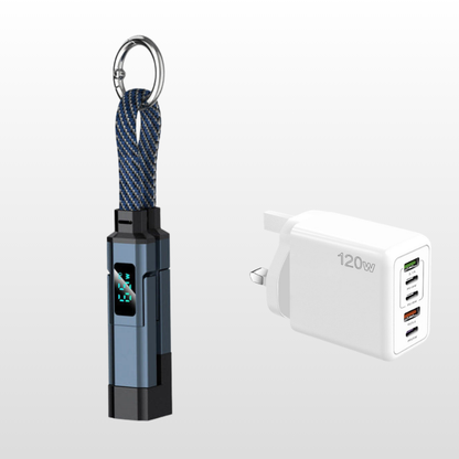 🔥HOT SALE50% OFF🔥4-in-1 Digital Display Keychain Charging Cable