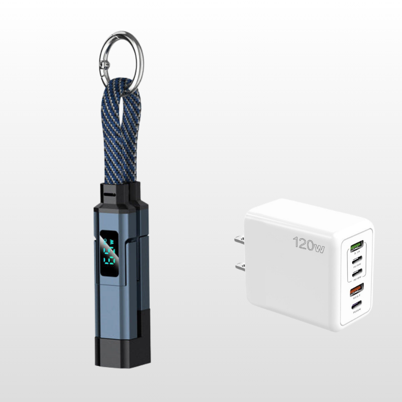 🔥HOT SALE50% OFF🔥4-in-1 Digital Display Keychain Charging Cable