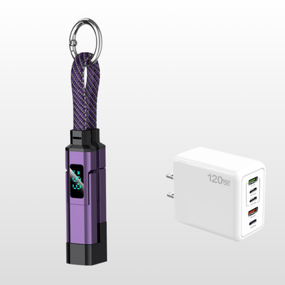 🔥HOT SALE50% OFF🔥4-in-1 Digital Display Keychain Charging Cable