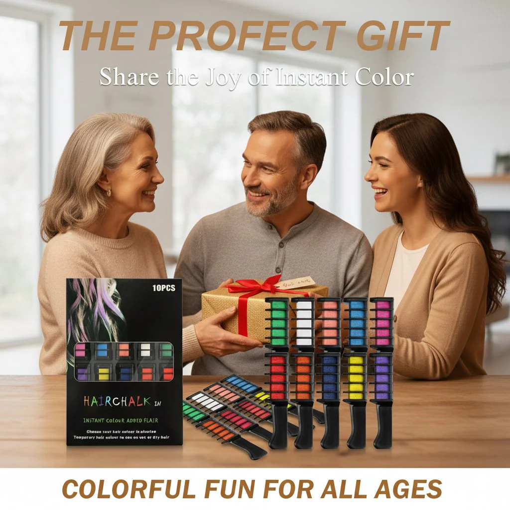 🎅Christmas Pre-sale-50% OFF✨Temporary Hair Dye Chalk Comb- Cruelty Free
