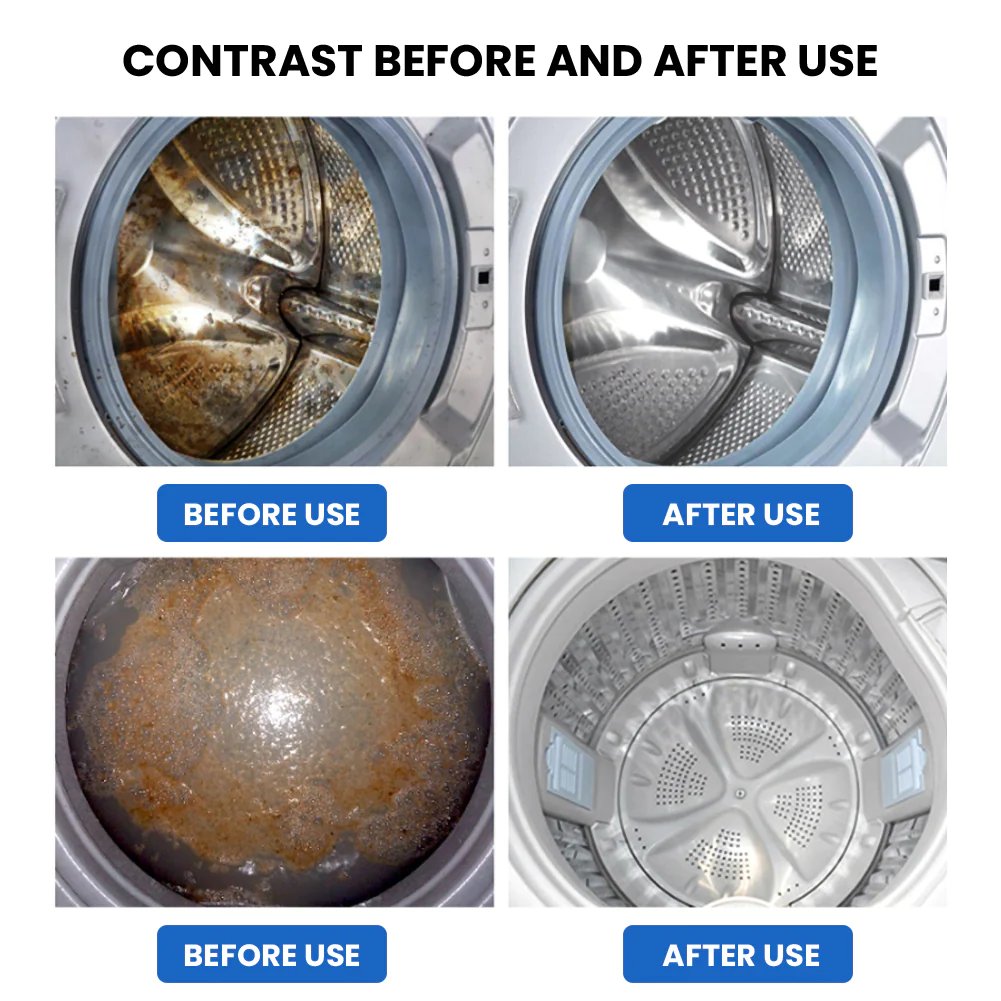 🧼 BUY 2 GET 3 FREE! ✨ Washing Machine Deep Cleaner Tablets – Eliminates 99% Germs, Removes Odors & Prevents Mold 🧽