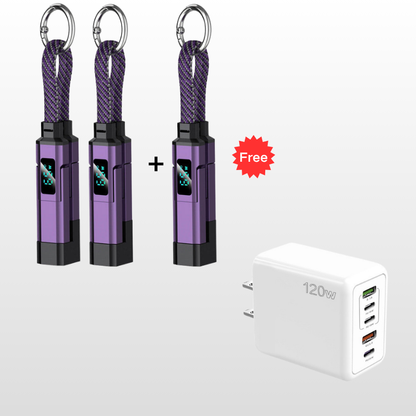 🔥HOT SALE50% OFF🔥4-in-1 Digital Display Keychain Charging Cable