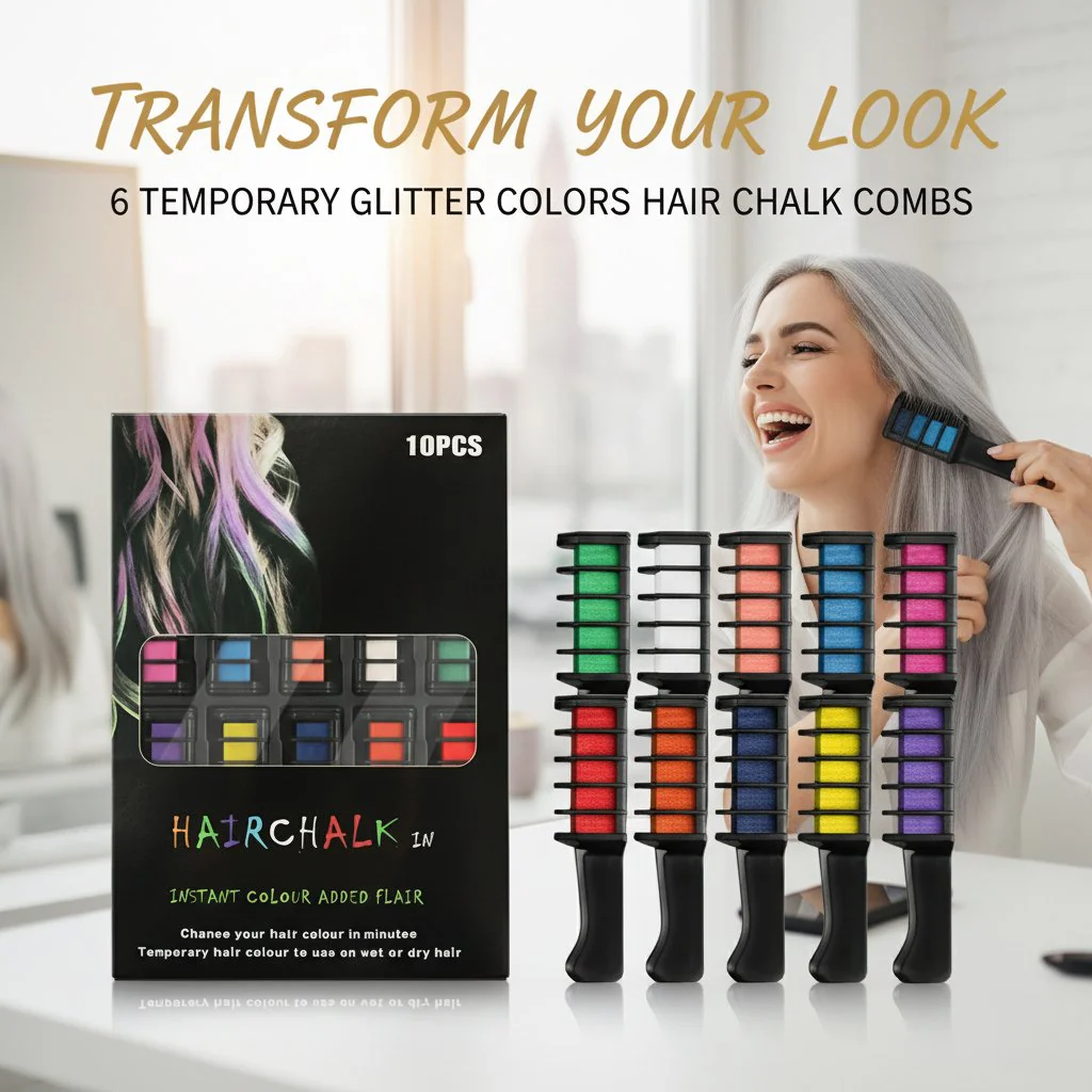 🎅Christmas Pre-sale-50% OFF✨Temporary Hair Dye Chalk Comb- Cruelty Free