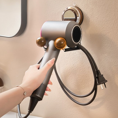 Punch-Free Suction Cup Hair Dryer Holder
