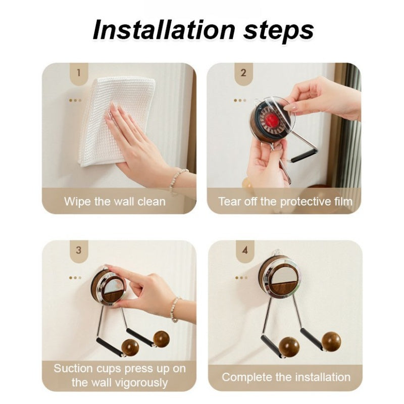 Punch-Free Suction Cup Hair Dryer Holder