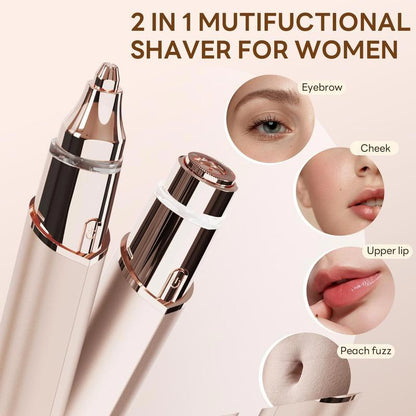 🔥Limited-time offer-2 In 1 Facial Hair Remover & Eyebrow Trimmer