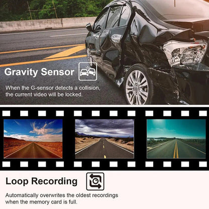 🔥2025 new hot sale🔥 HD 3-Lens Night Vision Wide Angle Dash Cam