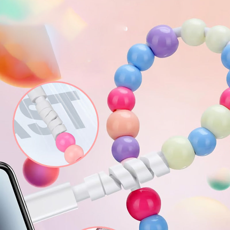 🔥HOT SALE🔥2-In-1 USB To Type-C ＆ Phone Beaded Charger Cord
