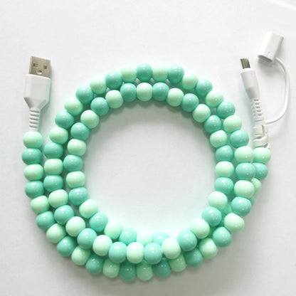 🔥HOT SALE🔥2-In-1 USB To Type-C ＆ Phone Beaded Charger Cord