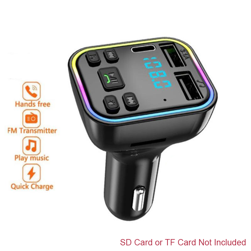 🔥Hot Sale Deals-Colorful Lights Bluetooth Car MP3 Player