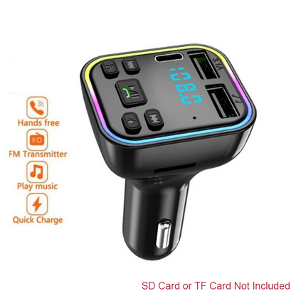 🔥Hot Sale Deals-Colorful Lights Bluetooth Car MP3 Player