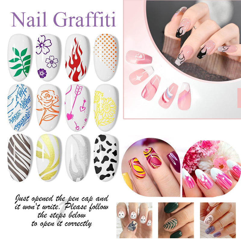 🎁Hot Sale 50% OFF⏳12 Colors Nail Art Pens Set