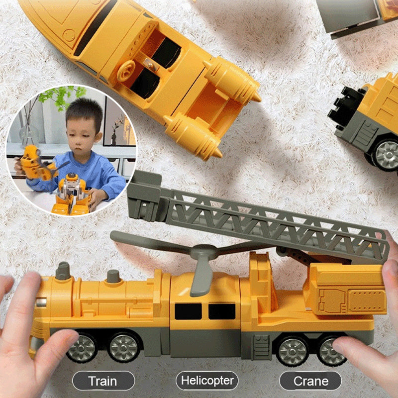 🎁🔥Limited Time 50% Off💓👦Magnetic Transform Engineering Car Assembled Toys