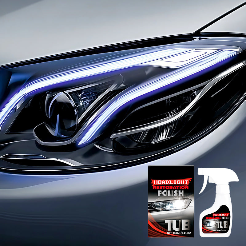 🔥Limited-time offer-180ml Professional Car Headlight Restorer with Sponge（50% OFF）