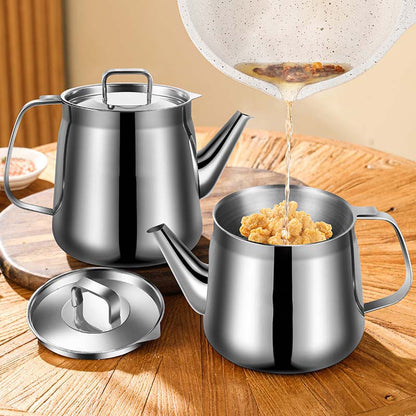 📢📢50% OFF🔥Durable Stainless Steel Oil Filter Pot