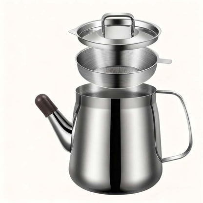 📢📢50% OFF🔥Durable Stainless Steel Oil Filter Pot