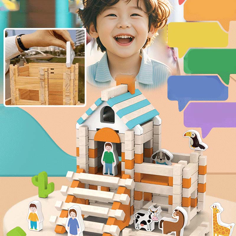 🔥Limited-time offer-Educational Wooden Building Blocks