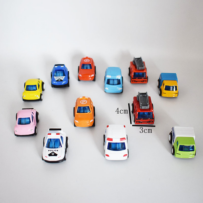 12-Piece Mini Alloy Pull-Back Car Set