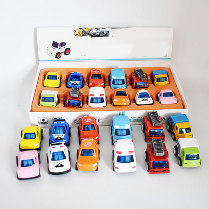 🔥Hot Sale Offers-12-Piece Mini Alloy Pull-Back Car Set