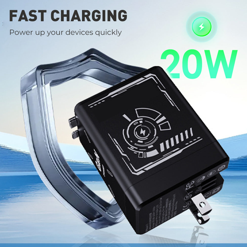 🔥Hot Sale Deals-Retractable Wall Charger with Dual Cables