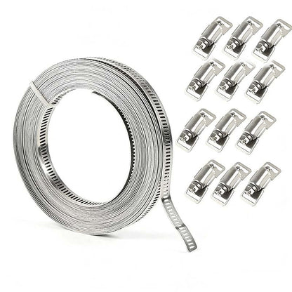 🔥Hot Sale Deals-Adjustable 304 Stainless Steel Hose Clamps Assortment Kit