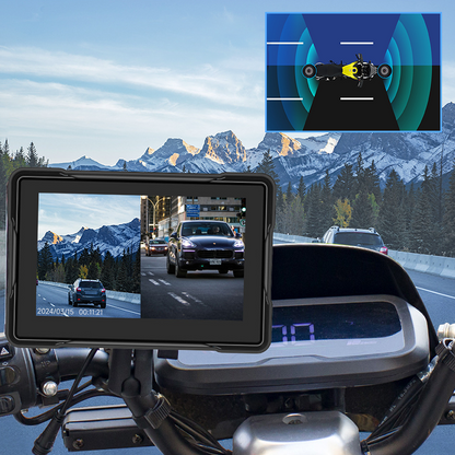 🔥Limited-time offer-Waterproof Motorcycle Front & Rear Dash Cam