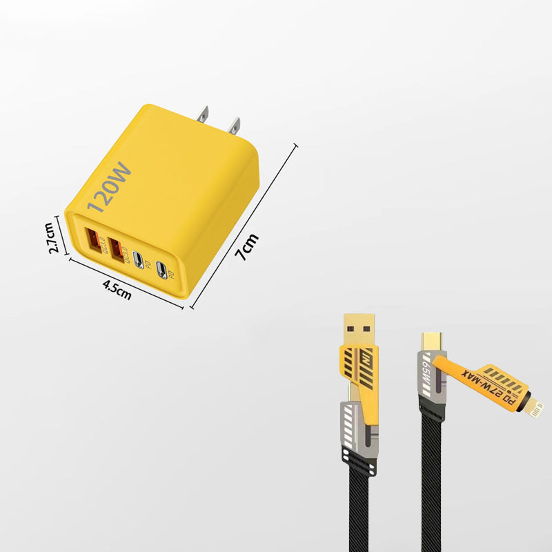 🔥Hot Sale Deals-120W 4-Port Fast Charger Block