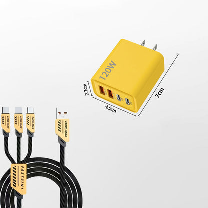🔥Hot Sale Deals-120W 4-Port Fast Charger Block