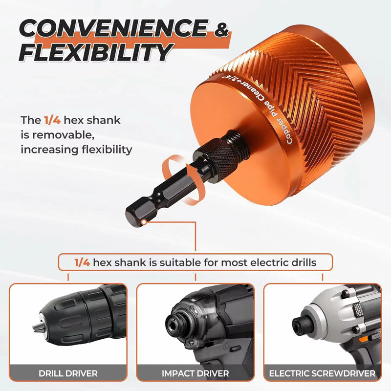 🔥Limited-time offer-Power Drill Copper Pipe Polishing Brush