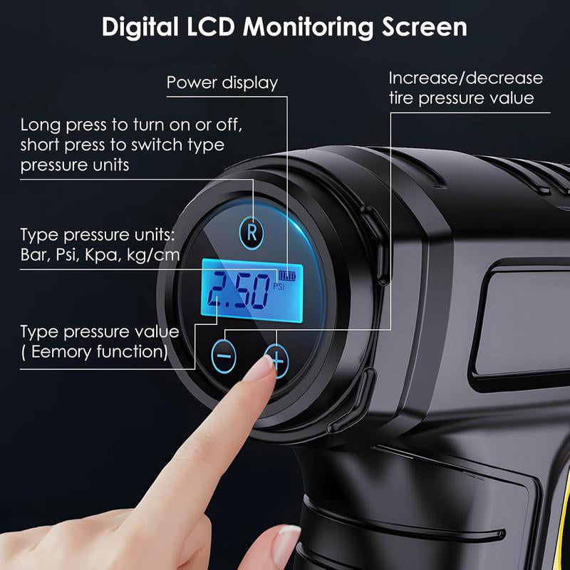 🔥Limited-time offer-Portable Cordless Air Compressor with Digital Display
