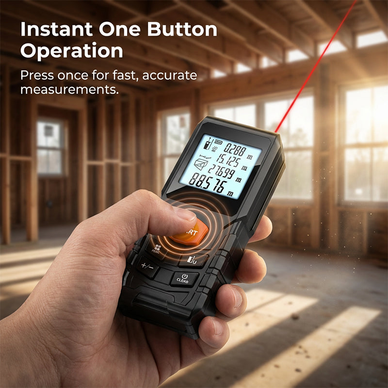 🔥Limited-time offer-100 M Handheld Laser Distance Meter with LCD Display