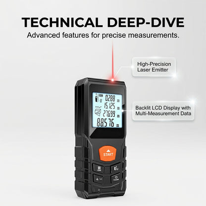 🔥Limited-time offer-100 M Handheld Laser Distance Meter with LCD Display