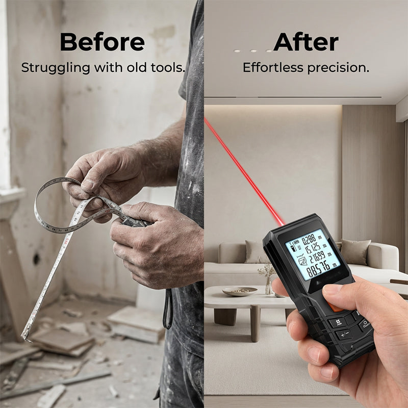 🔥Limited-time offer-100 M Handheld Laser Distance Meter with LCD Display