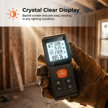 🔥Limited-time offer-100 M Handheld Laser Distance Meter with LCD Display