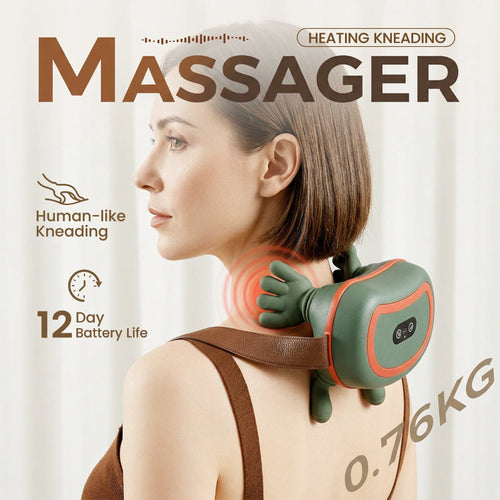4D Wearable Neck and Shoulder Massager with Heat🔥 Enjoy a massage, burn fat, and relieve neck pain and tension ✨