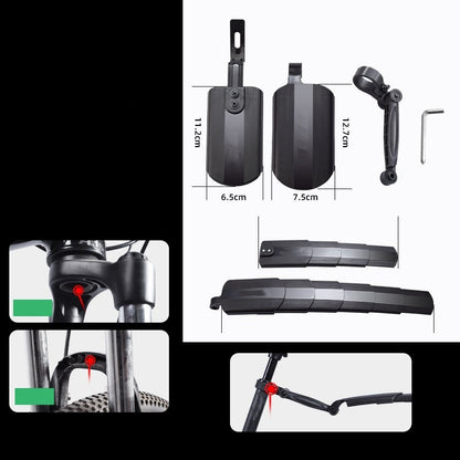 🔥Hot Sale Offers-Retractable & Adjustable Bicycle Mudguard Set