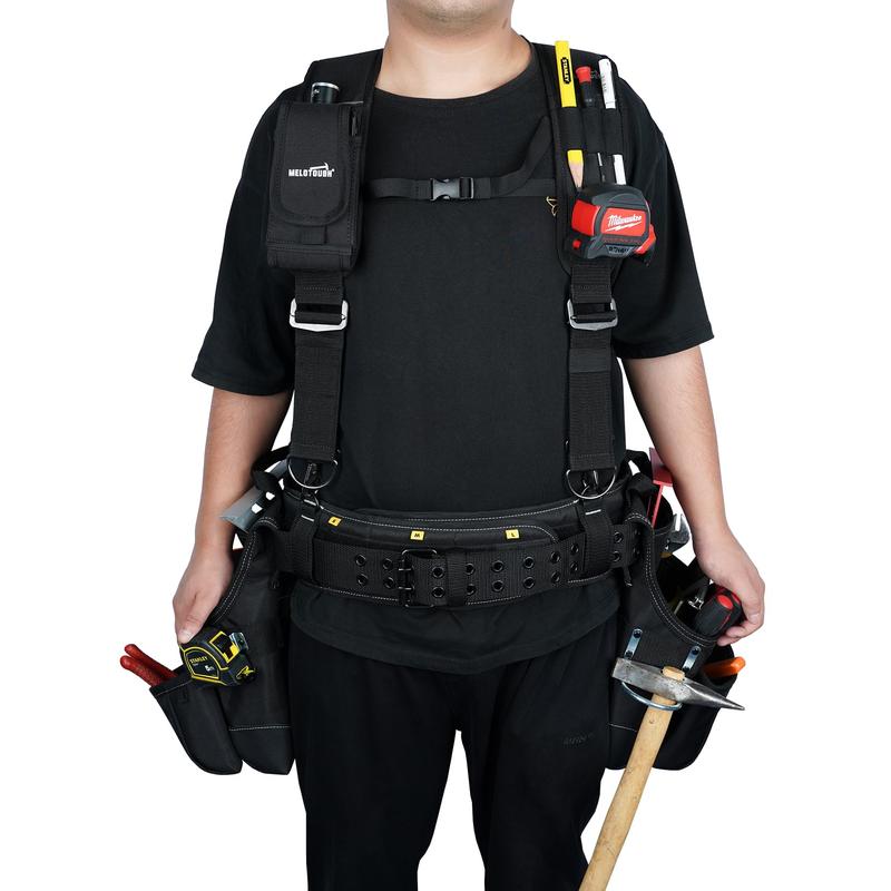 🔥Limited-time offer-Combination set featuring sturdy tool loops and a spacious, durable tool belt pouch with adjustable straps