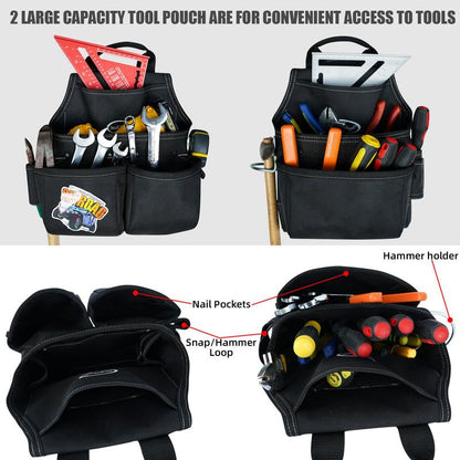🔥Limited-time offer-Combination set featuring sturdy tool loops and a spacious, durable tool belt pouch with adjustable straps