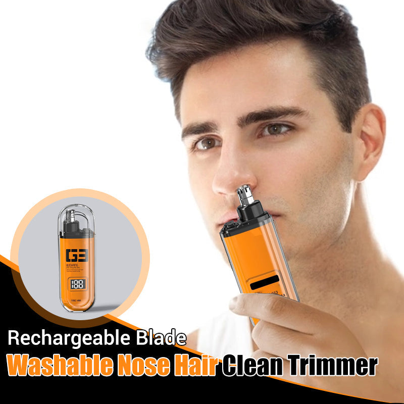 💥Limited-time offer-Rechargeable Blade Washable Nose Hair Clean Trimmer