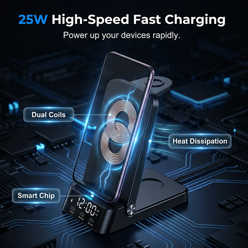 ⏳LIMITED-TIME 50% OFF! 🔥3-in-1 Fast Wireless Charger Stand(📱+⌚+🎧)