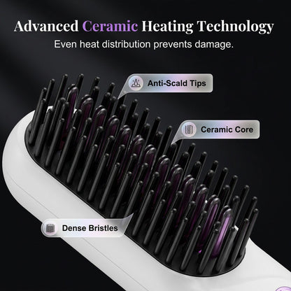 🔥Limited-time offer-Cordless Ceramic Hair Straightener Brush